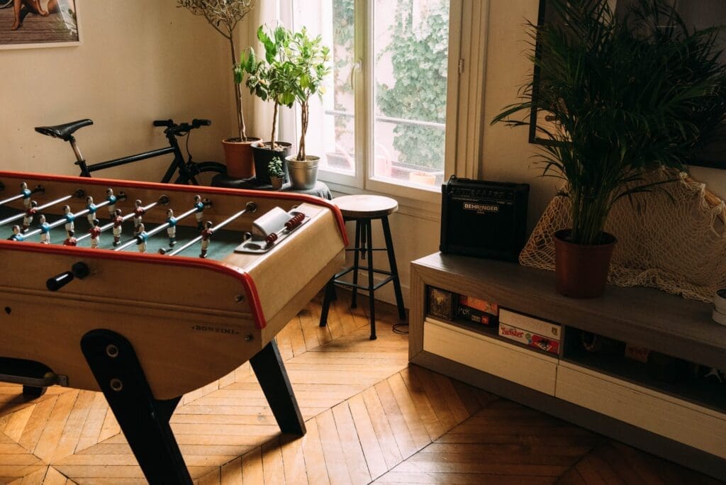 Features of a foosball table