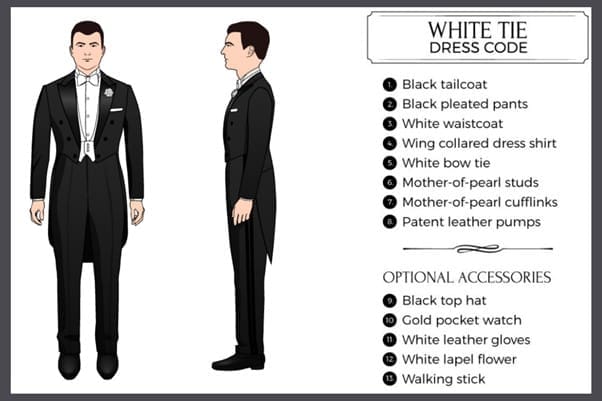 White tie dress code